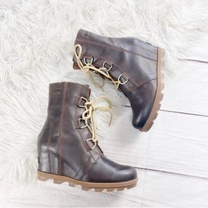Sorel Joan of Arctic Women's Wedge II Boots Burro in Brown Size 9